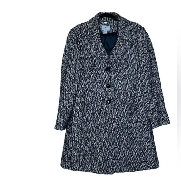 New Worthington Herringbone Boucle Winter Coat Large (L) - Picture 1 of 9